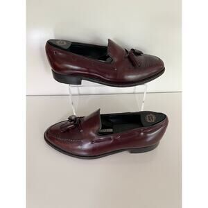 Johnston & Murphy Hartley Tassel Leather Slip On Loafer Burgundy Size 9 JL